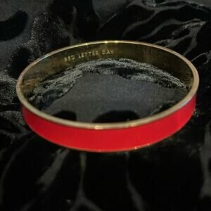 Kate Spade Red and Gold Bangle